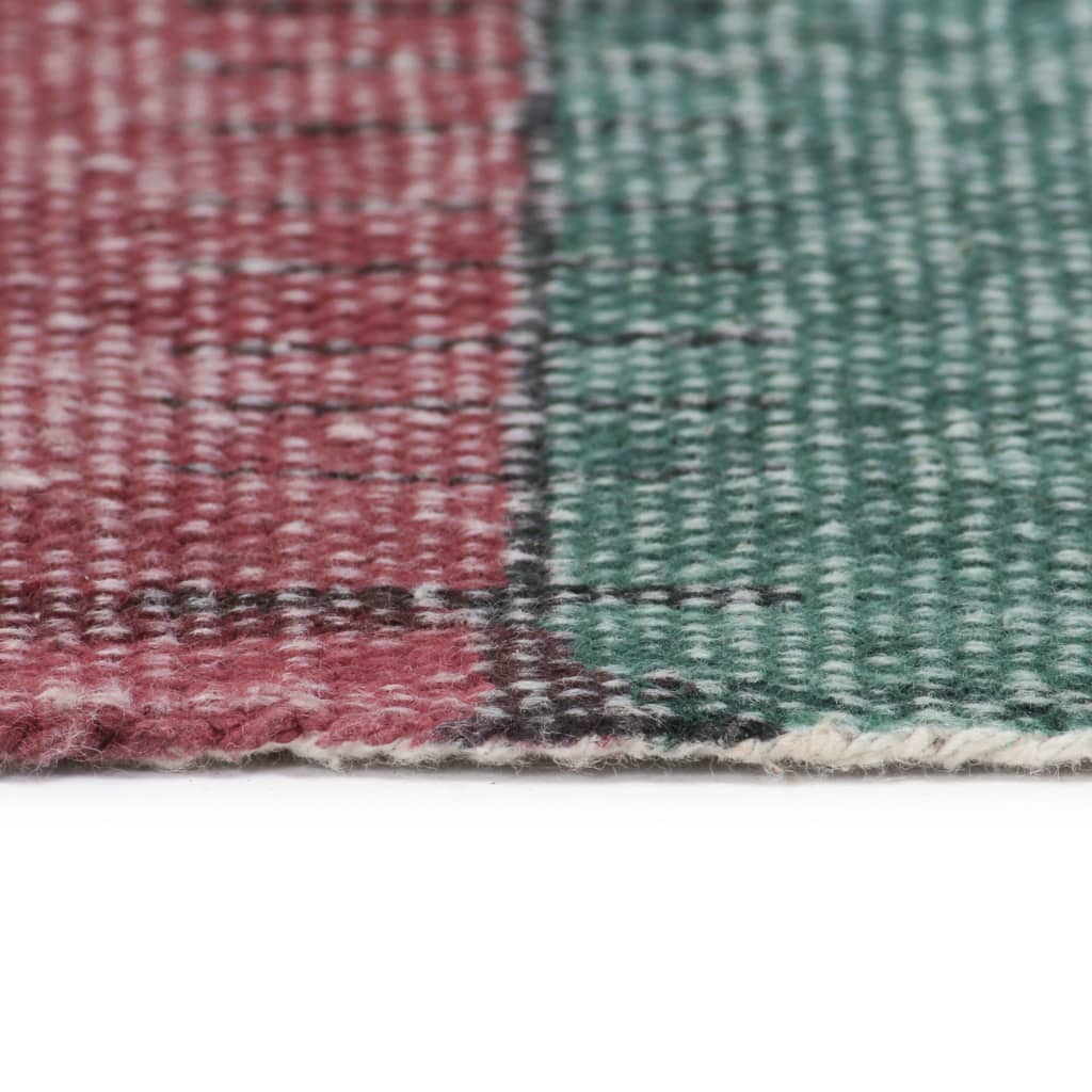 Handwoven Kilim Rug Cotton 120x180 cm Printed Multicolour