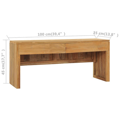 TV Cabinet 100x35x45 cm Solid Teak Wood