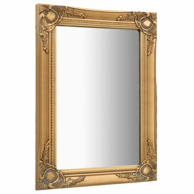 Wall Mirror Baroque Style 50x80 cm Gold