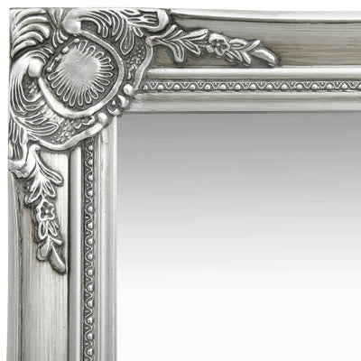 Wall Mirror Baroque Style 60x60 cm Silver