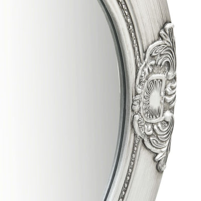 Wall Mirror Baroque Style 50 cm Silver