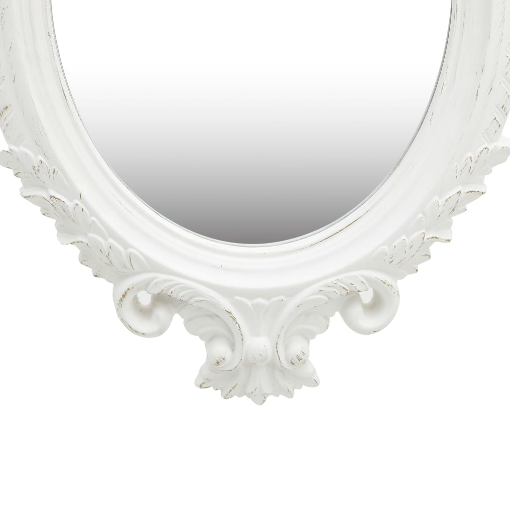 Wall Mirror Castle Style 56x76 cm White
