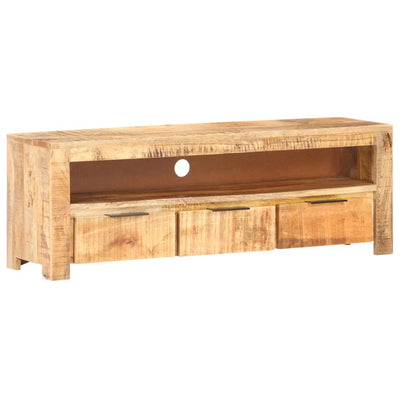 TV Cabinet 119x30x41 cm Rough Mango Wood