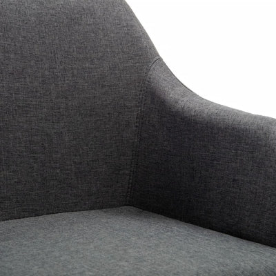 Swivel Dining Chair Dark Grey Fabric