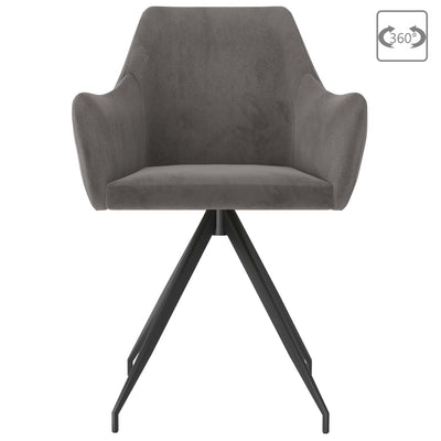 Dining Chairs 2 pcs Dark Grey Velvet