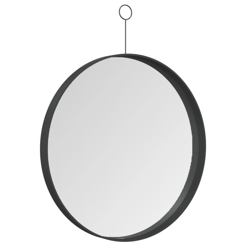Hanging Mirror with Hook Black 40 cm