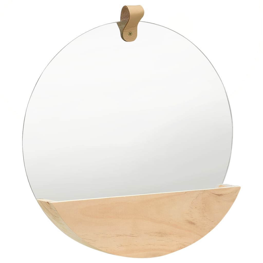 Wall Mirror Solid Pinewood 35 cm