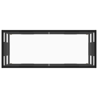 TV Cabinet Black with Tempered Glass 100x40x40 cm