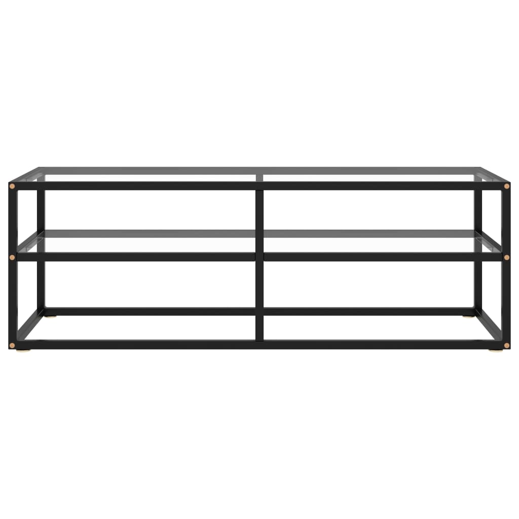 TV Cabinet Black with Tempered Glass 120x40x40 cm