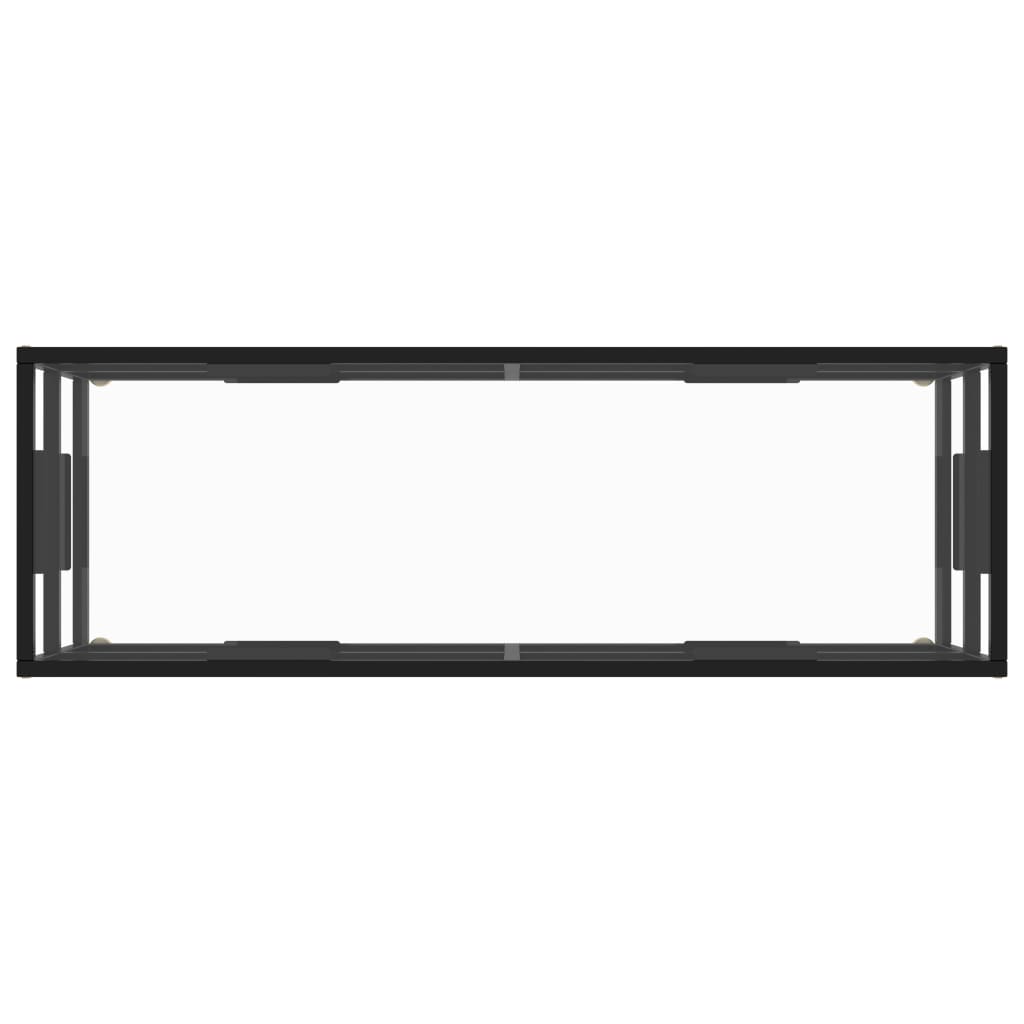 TV Cabinet Black with Tempered Glass 120x40x40 cm