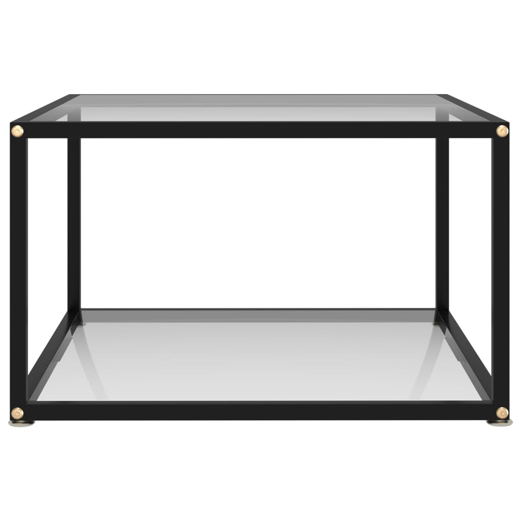 Coffee Table Transparent 60x60x35 cm Tempered Glass