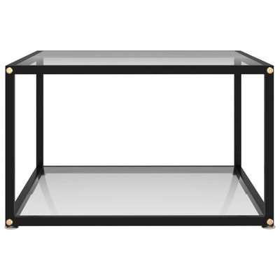 Coffee Table Transparent 60x60x35 cm Tempered Glass