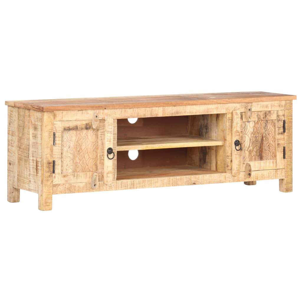 TV Cabinet 120x30x40 cm Rough Mango Wood