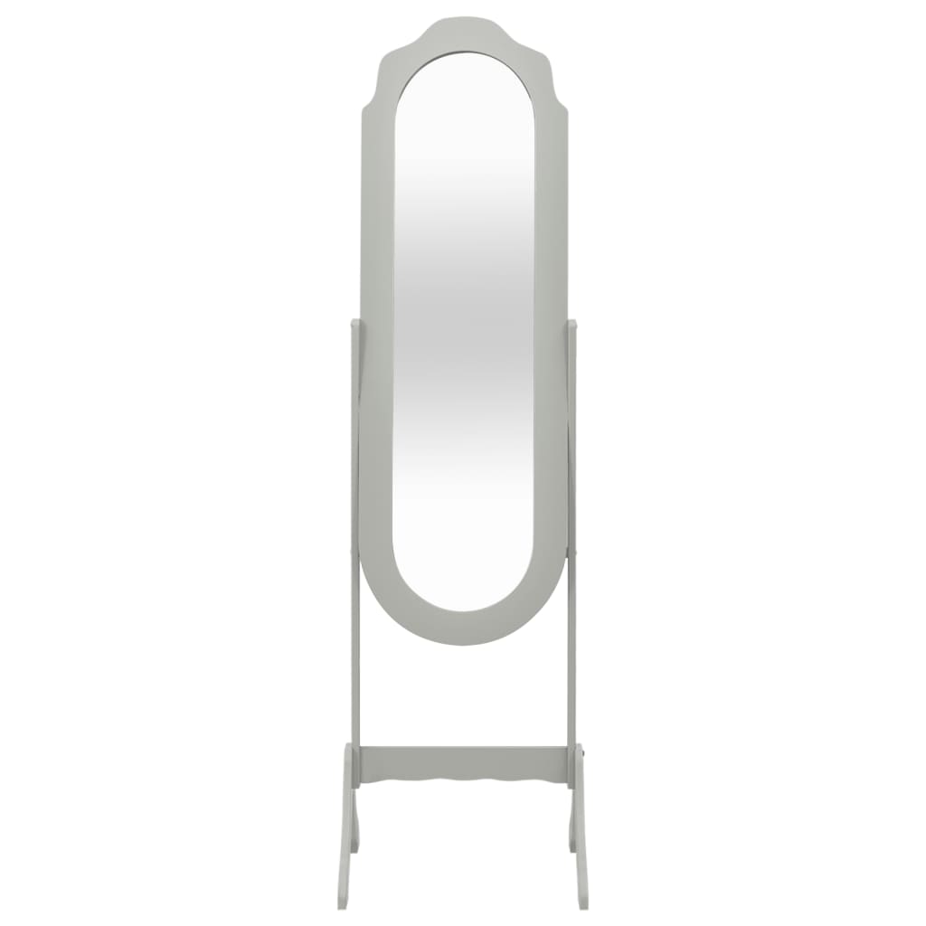 Free Standing Mirror Grey 46x48x164 cm