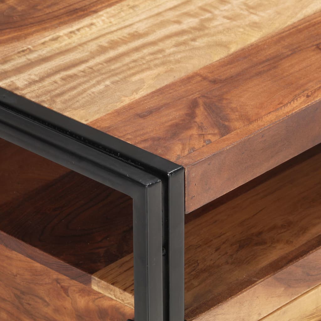 Coffee Table 100x55x45cm Solid Acacia Wood with Sheesham Finish