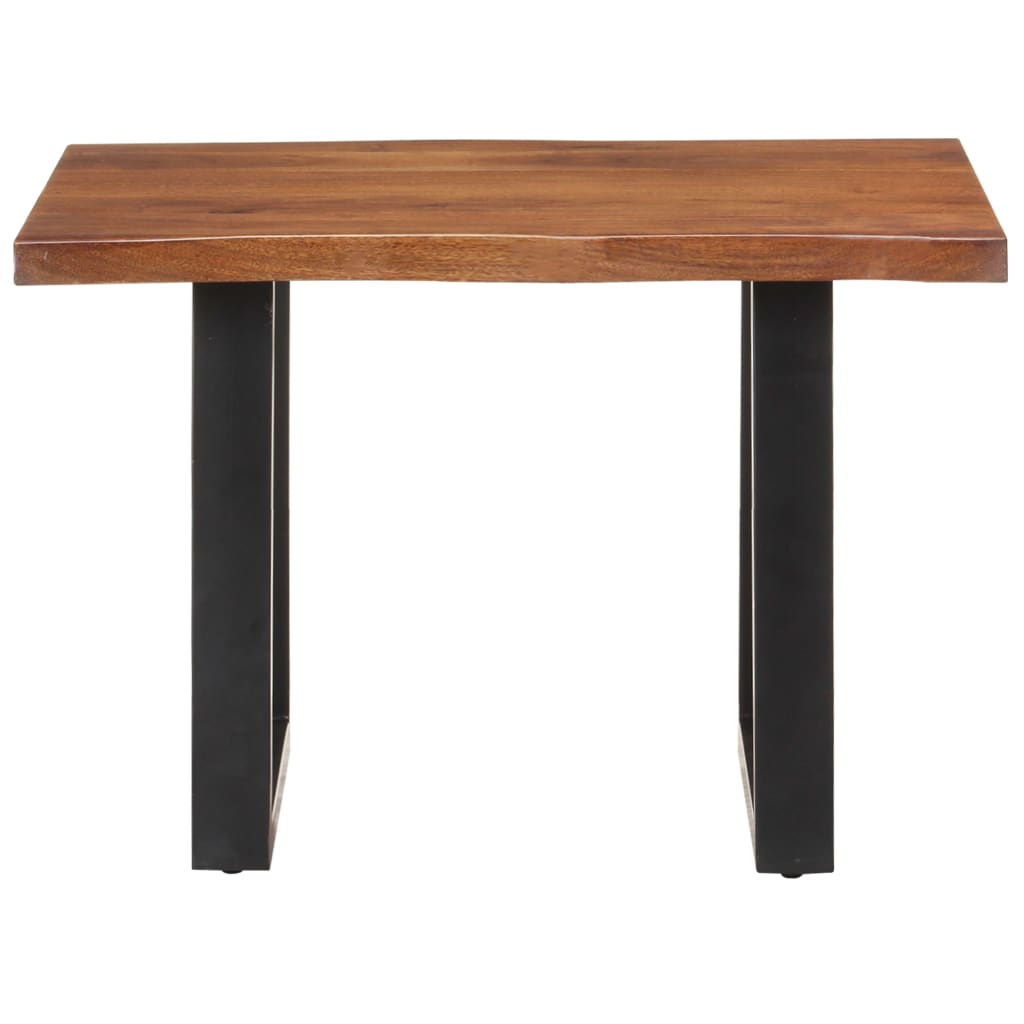 Coffee Table with Live Edges 60x60x40 cm Solid Acacia Wood