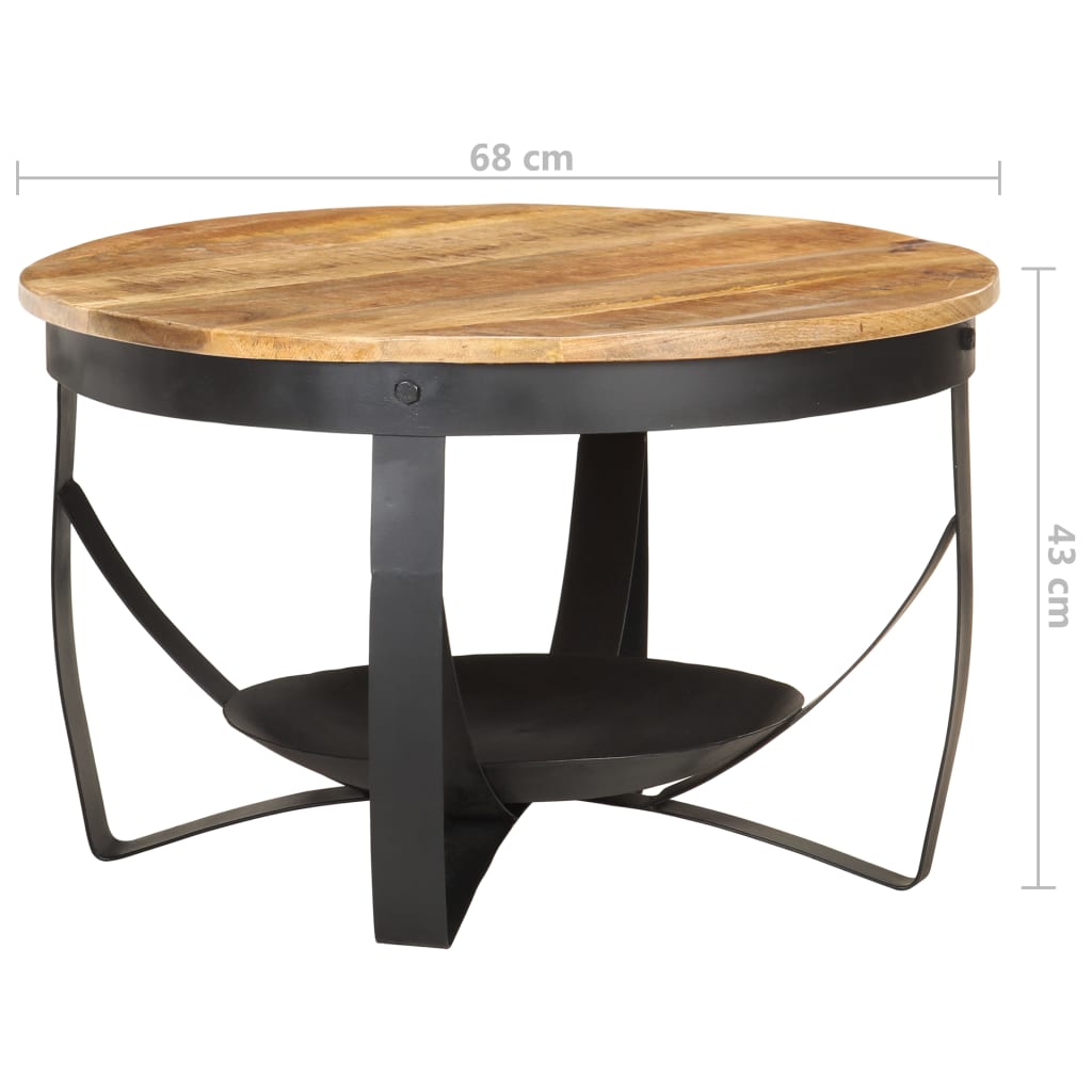 Coffee Table Ø68x43 cm Rough Mango Wood