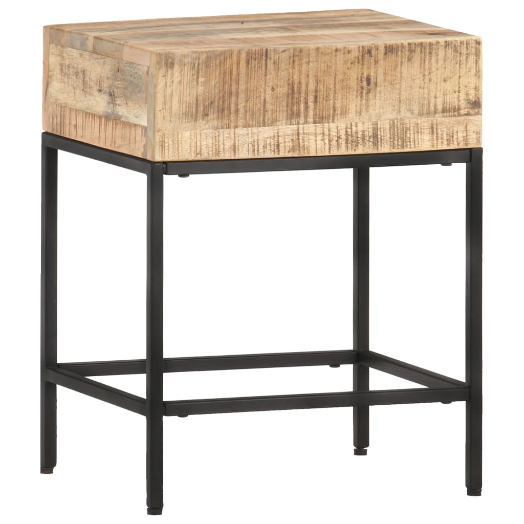 Side Table 40x30x50 cm Solid Rough Mango Wood