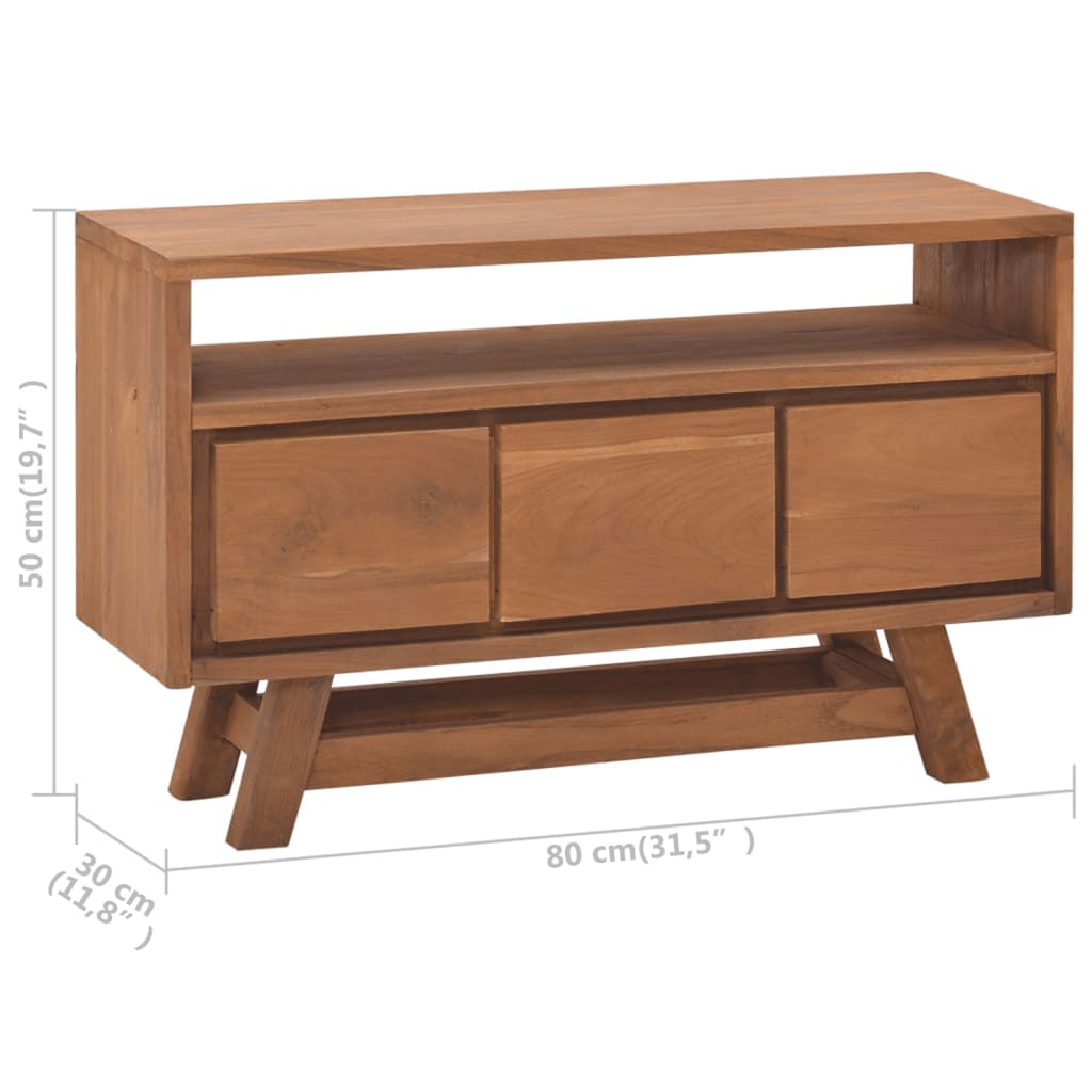 TV Cabinet 80x30x50 cm Solid Teak Wood