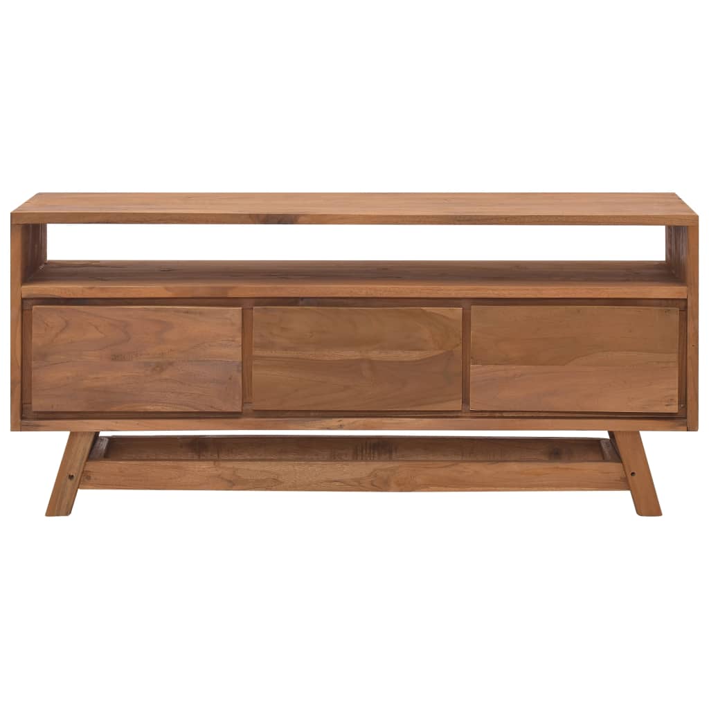 TV Cabinet 110x30x50 cm Solid Teak Wood