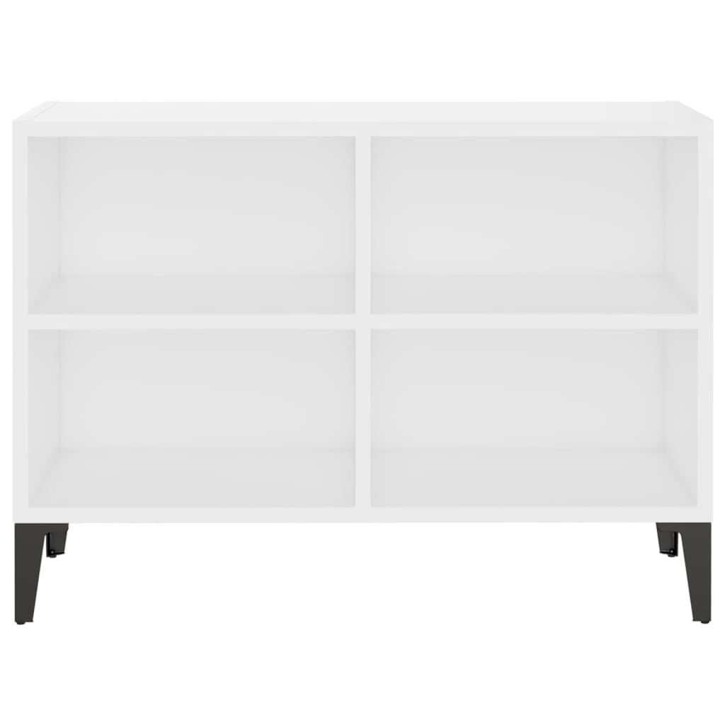 TV Cabinet with Metal Legs White 69.5x30x50 cm