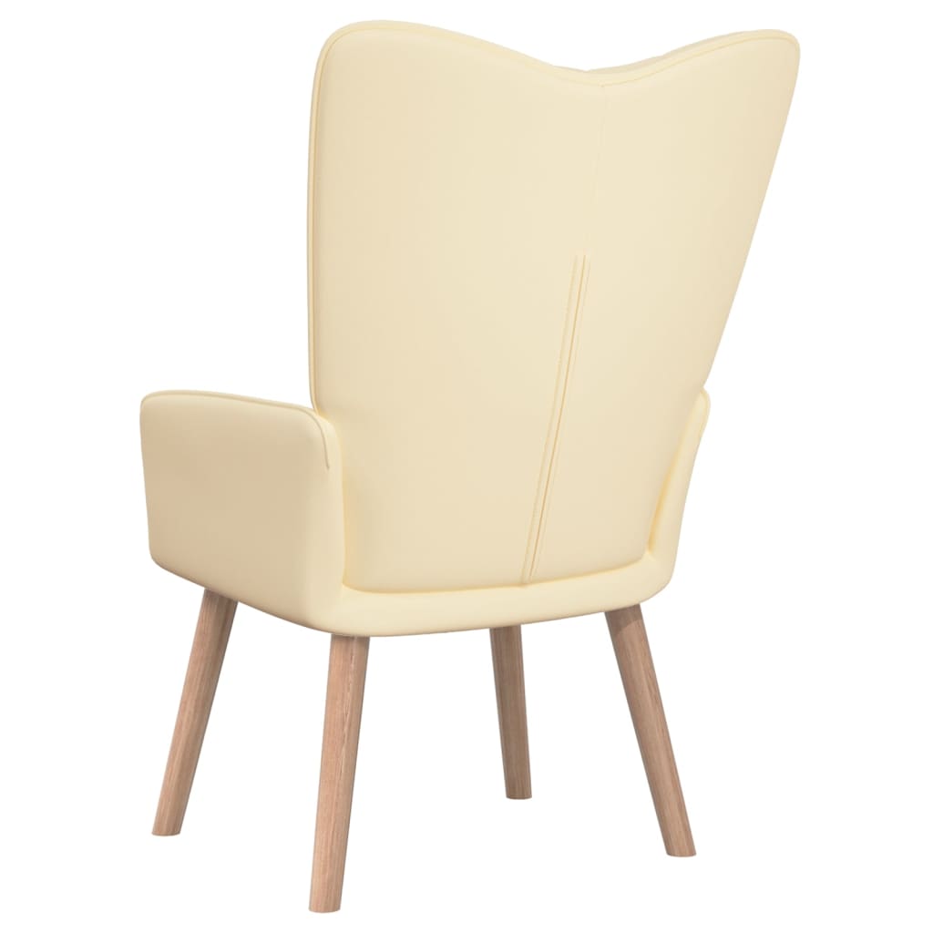 Relaxing Chair Cream White Velvet