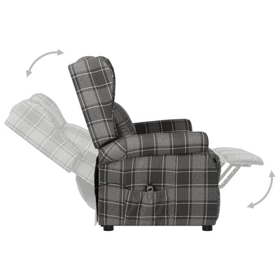 Stand-up Reclining Chair Grey Fabric