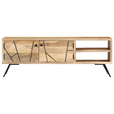 TV Cabinet 110x30x40 cm Solid Mango Wood
