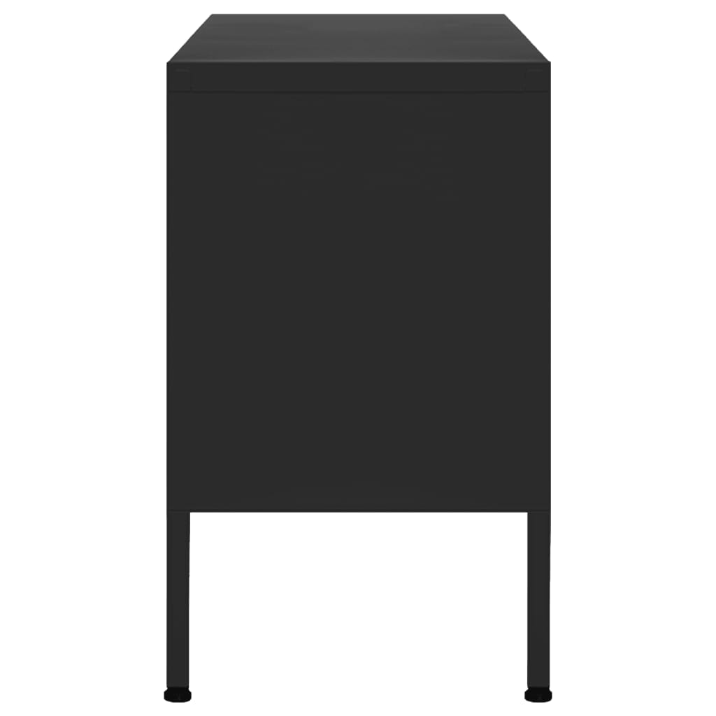 TV Cabinet Black 105x35x50 cm Steel