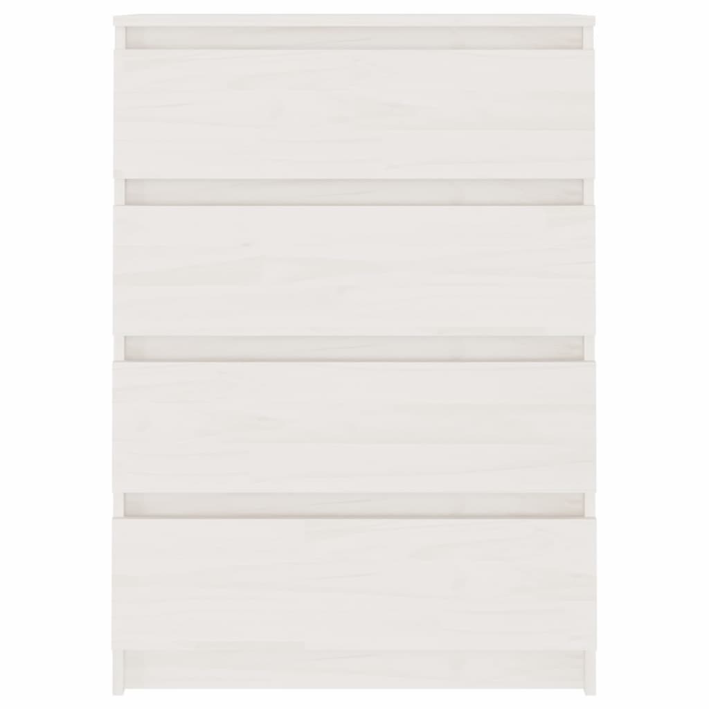 Side Cabinet White 60x36x84 cm Solid Pinewood