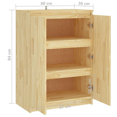 Sideboard 60x36x84 cm Solid Pinewood