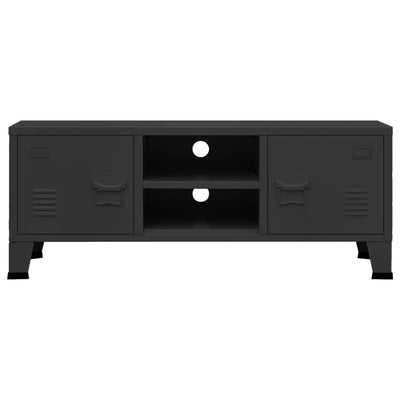 Industrial TV Cabinet Black 105x35x42 cm Metal