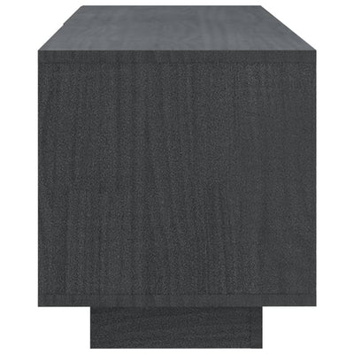 TV Cabinet Grey 110x30x33.5 cm Solid Pinewood