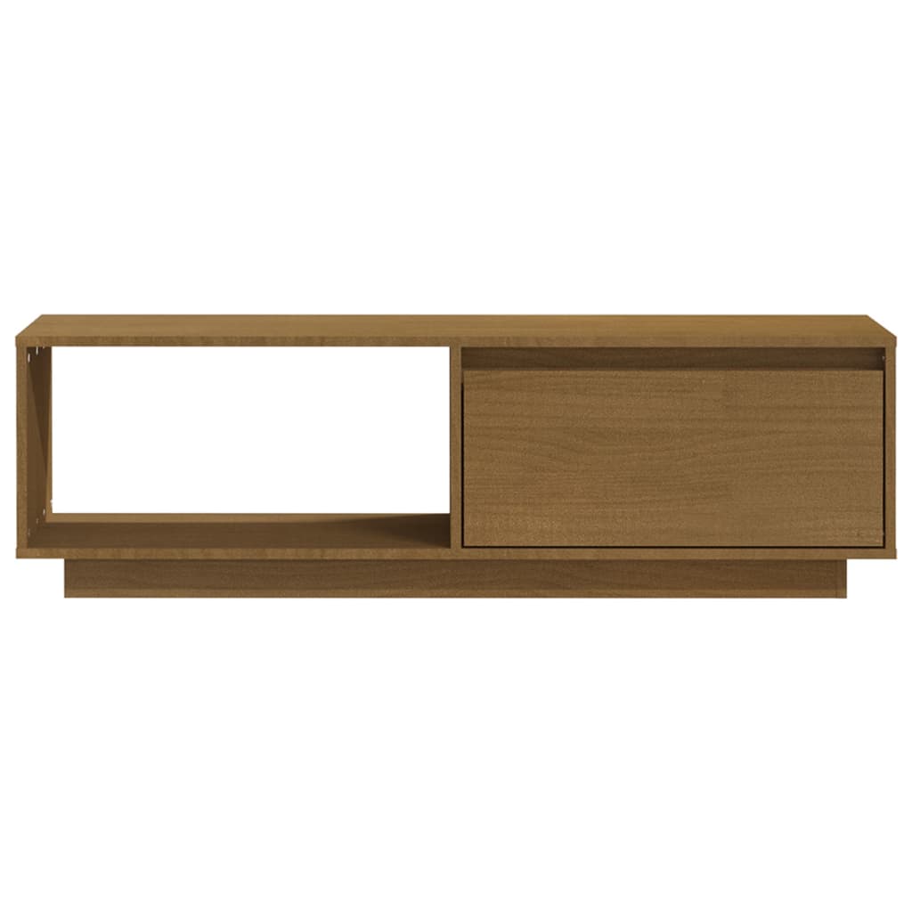 TV Cabinet Honey Brown 110x30x33.5 cm Solid Pinewood