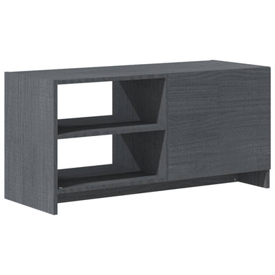 TV Cabinet Grey 80x31x39 cm Solid Pinewood