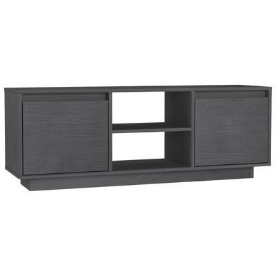 TV Cabinet Grey 110x30x40 cm Solid Pinewood