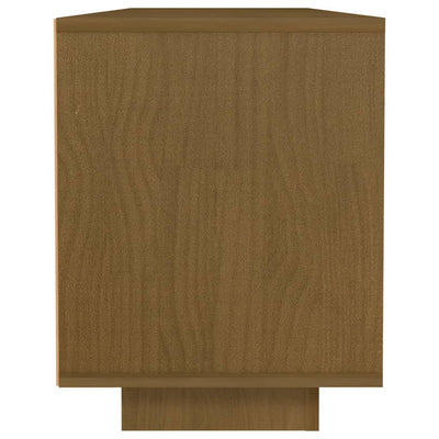 TV Cabinet Honey Brown 110x30x40 cm Solid Pinewood