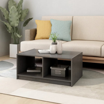 Coffee Table Grey 75x50x33.5 cm Solid Pinewood
