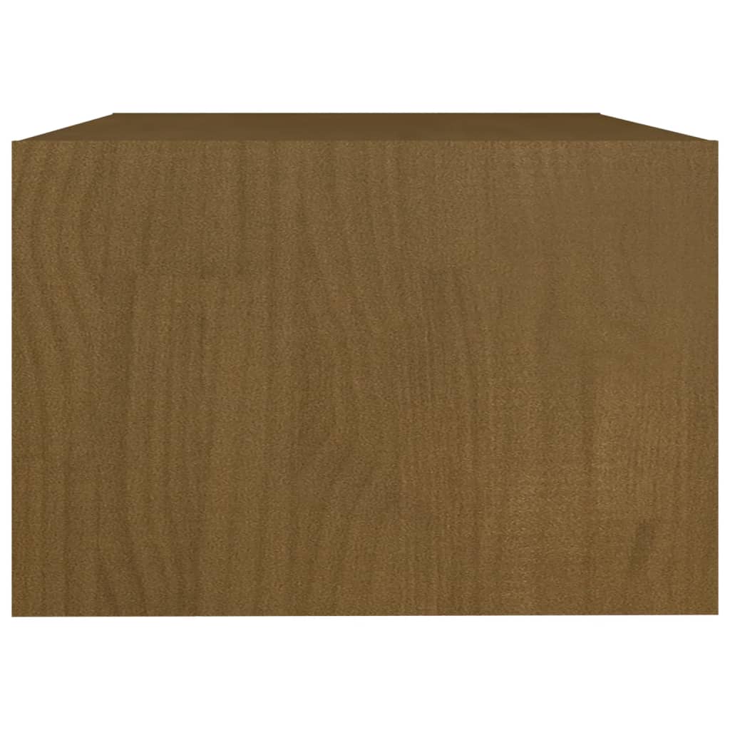 Coffee Table Honey Brown 75x50x33.5 cm Solid Pinewood