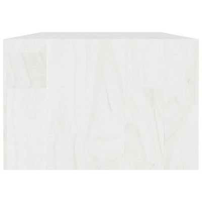 Coffee Table White 110x50x34 cm Solid Pinewood