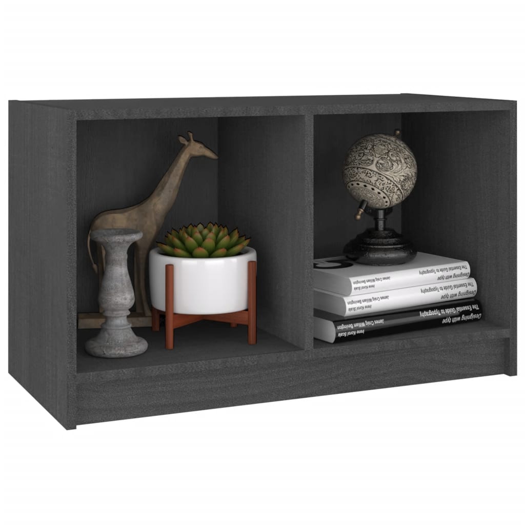 TV Cabinet Grey 70x33x42 cm Solid Pinewood