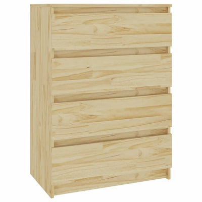 Side Cabinets 3 pcs Solid Pinewood
