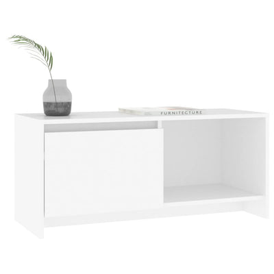 TV Cabinet White 90x35x40 cm Engineered Wood