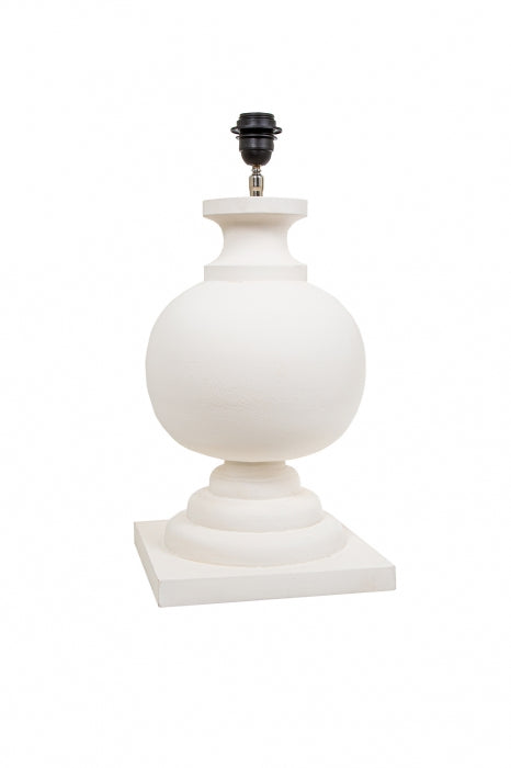 Coach Base Only - White - Turned Wood Ball Balustrade Table Lamp Base Only - House of Isabella AU