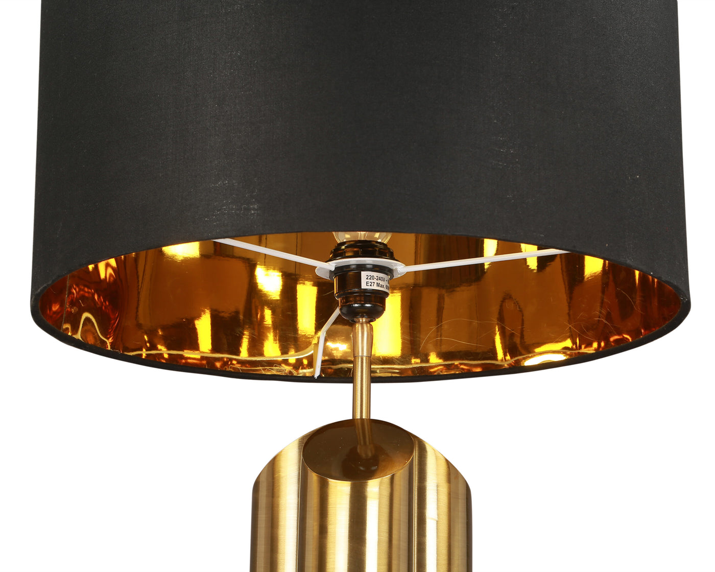 Obelisk Table Lamp - Brushed Brass & Black