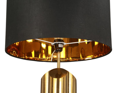 Obelisk Table Lamp - Brushed Brass & Black