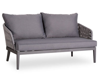 Alma Lounge Chair - Outdoor - Two Deater - Charcoal - Dark Grey Cushion