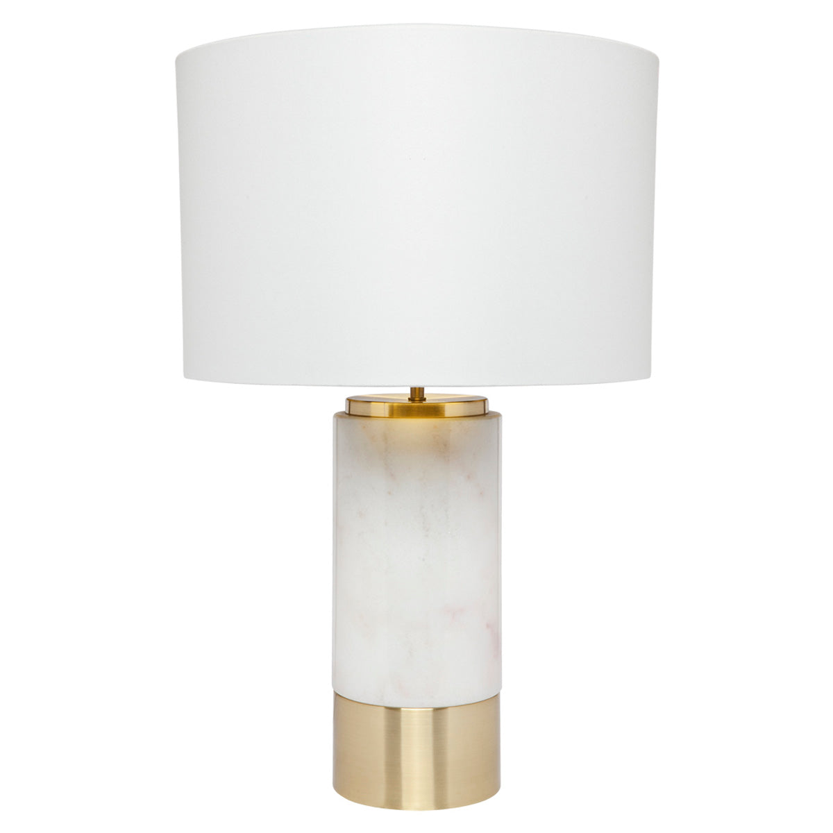 Paola Marble Table Lamp - White w White Shade