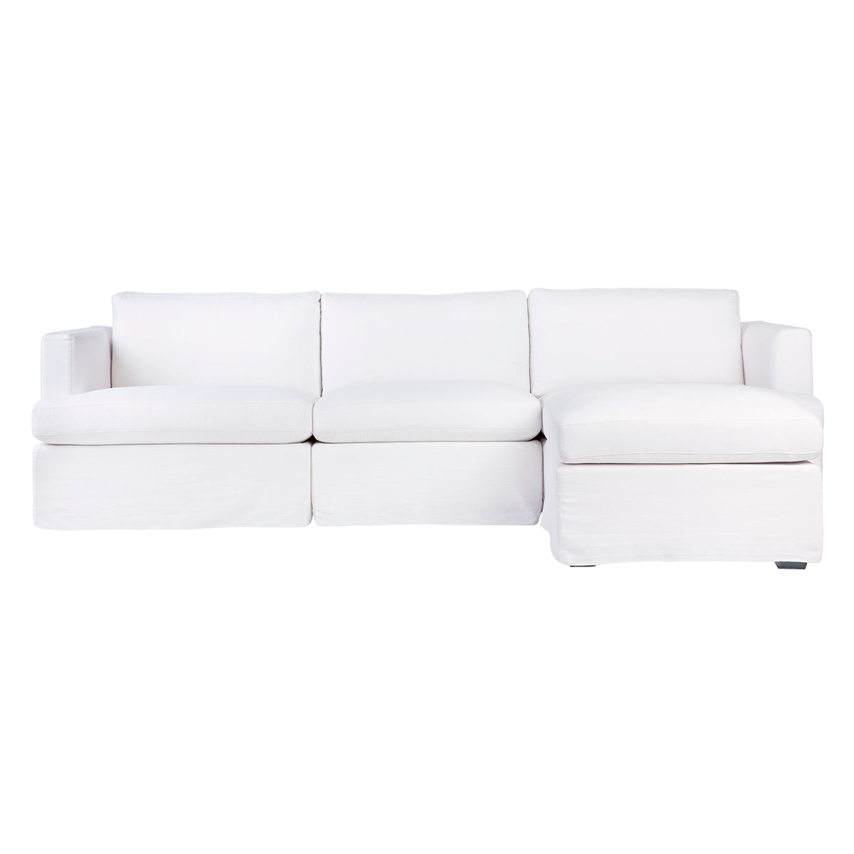 Birkshire Slip Cover Modular Sofa - White Linen Option 6