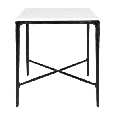 Heston Square Marble Side Table - Black